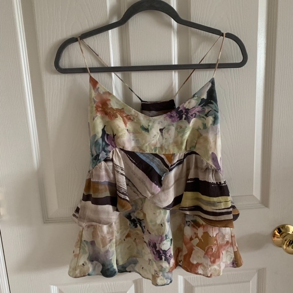Jaloux Tops - Anthropologie Jaloux Floral Pattern Mix Tank Top